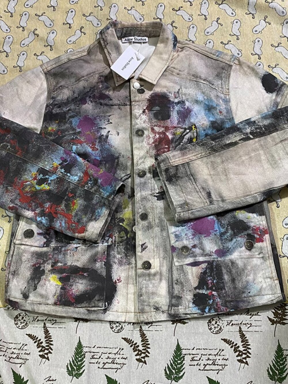 Acne Studios Splatter Paint Denim Jacket